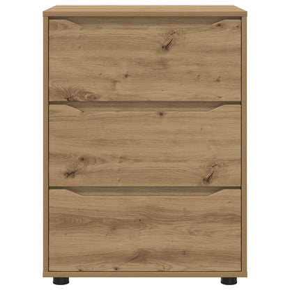 Úložná Skříňka 60 X 48 X 81 Cm Kompozitní Dřevo Artisanový Dub