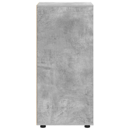 Úložná Skříňka 40 X 48 X 105 Cm Kompozitní Dřevo Betonově Šedá