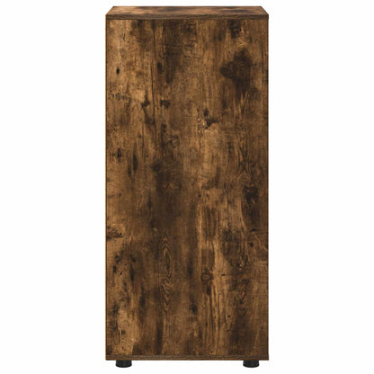 Úložná Skříňka 40 X 48 X 105 Cm Kompozitní Dřevo Kouřový Dub
