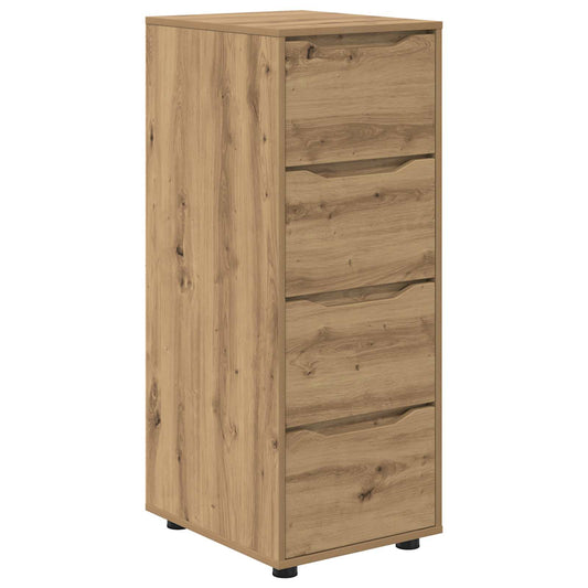 Úložná Skříňka 40 X 48 X 105 Cm Kompozitní Dřevo Artisanový Dub