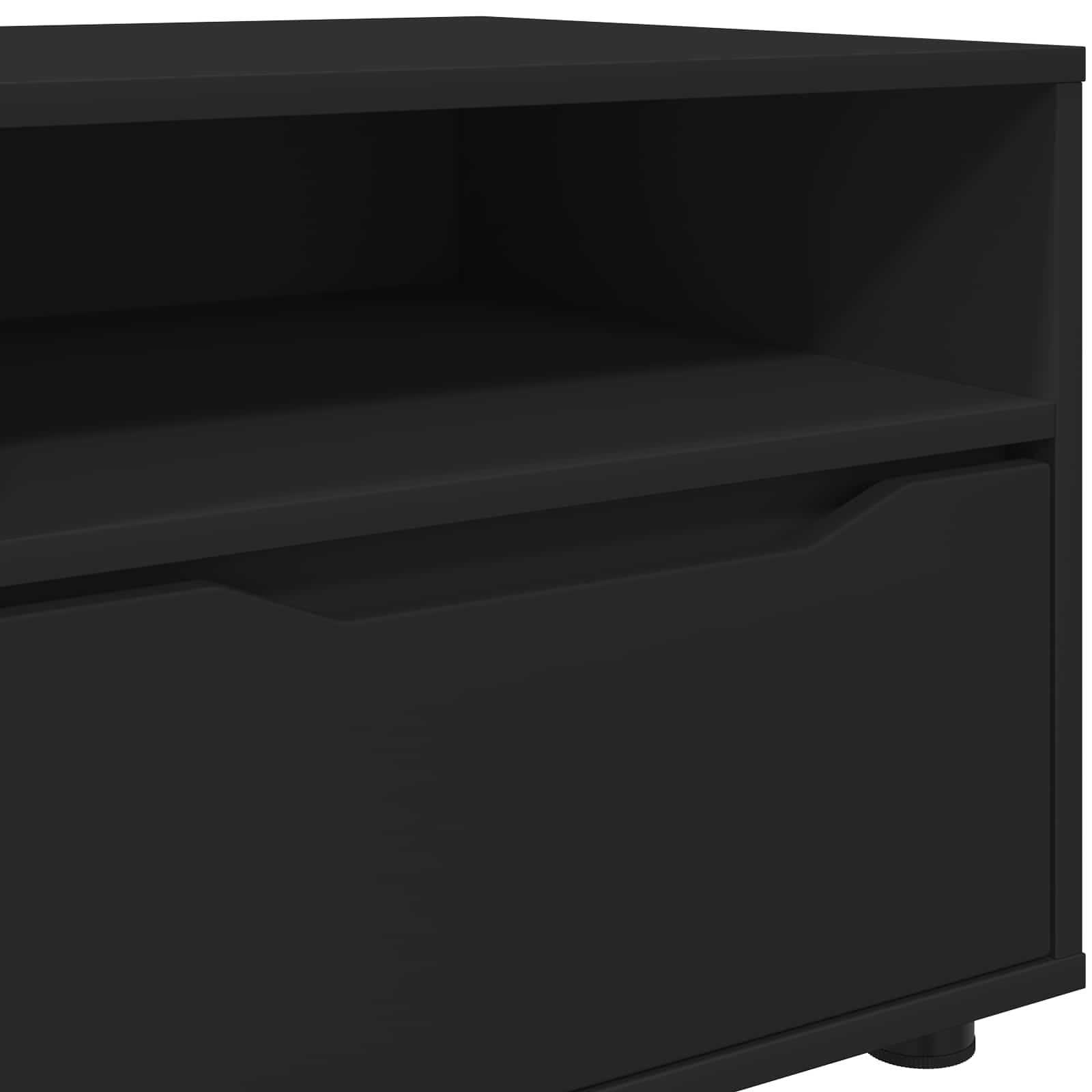 Televizní Skříň 100 X 48 X 43 Cm Černá Kompozitní Dřevo