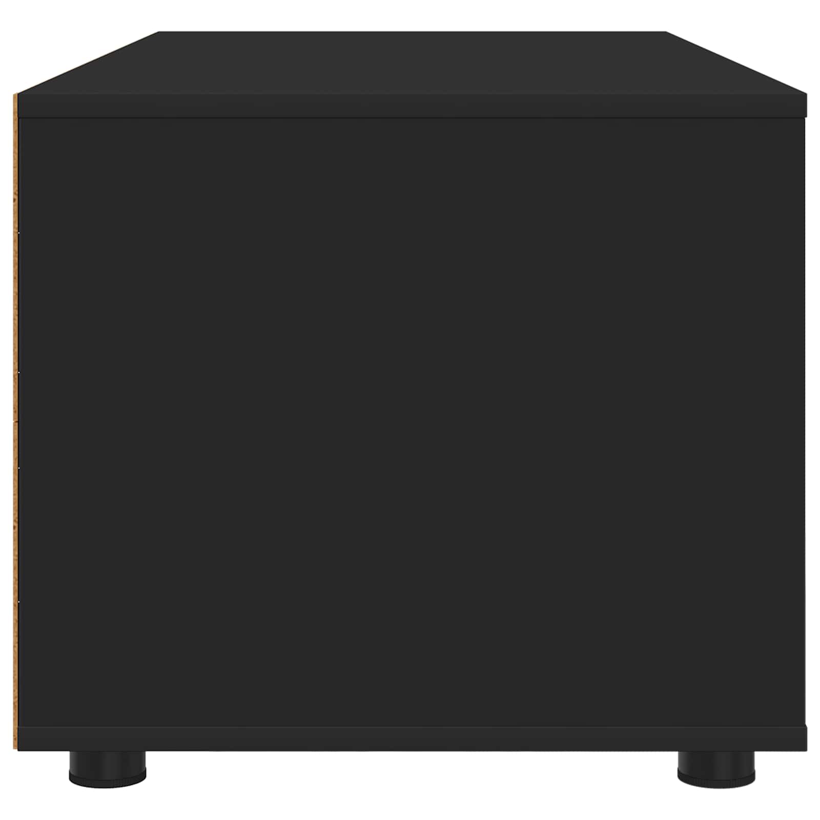 Televizní Skříň 100 X 48 X 43 Cm Černá Kompozitní Dřevo