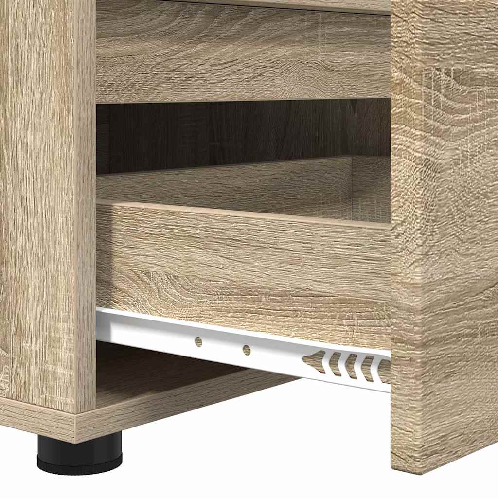 Televizní Skříň 100 X 48 X 43 Cm Sonoma Dub Kompozitní Dřevo