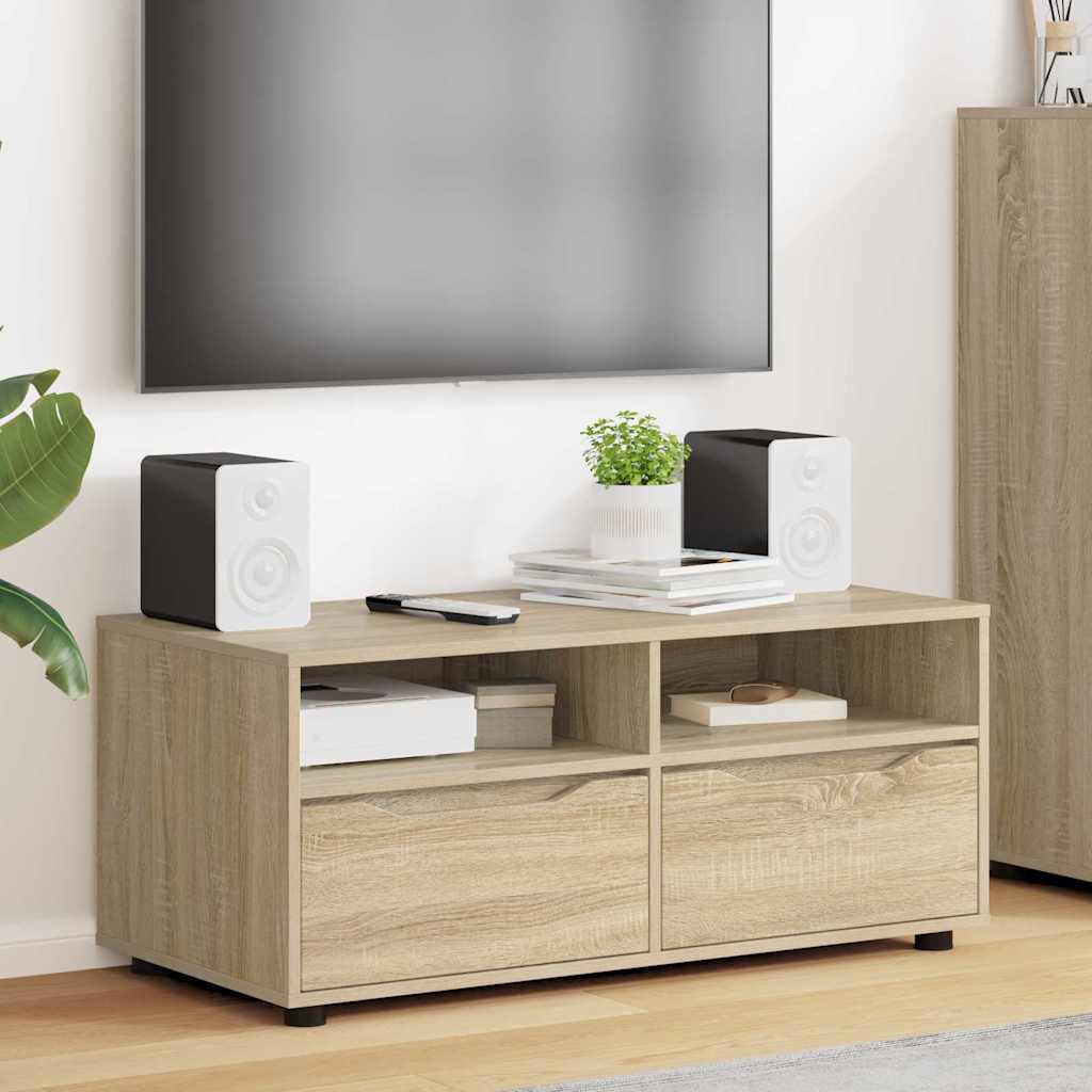 Televizní Skříň 100 X 48 X 43 Cm Sonoma Dub Kompozitní Dřevo