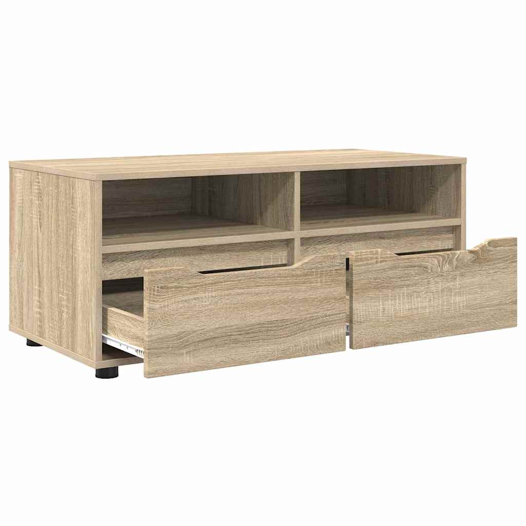 Televizní Skříň 100 X 48 X 43 Cm Sonoma Dub Kompozitní Dřevo