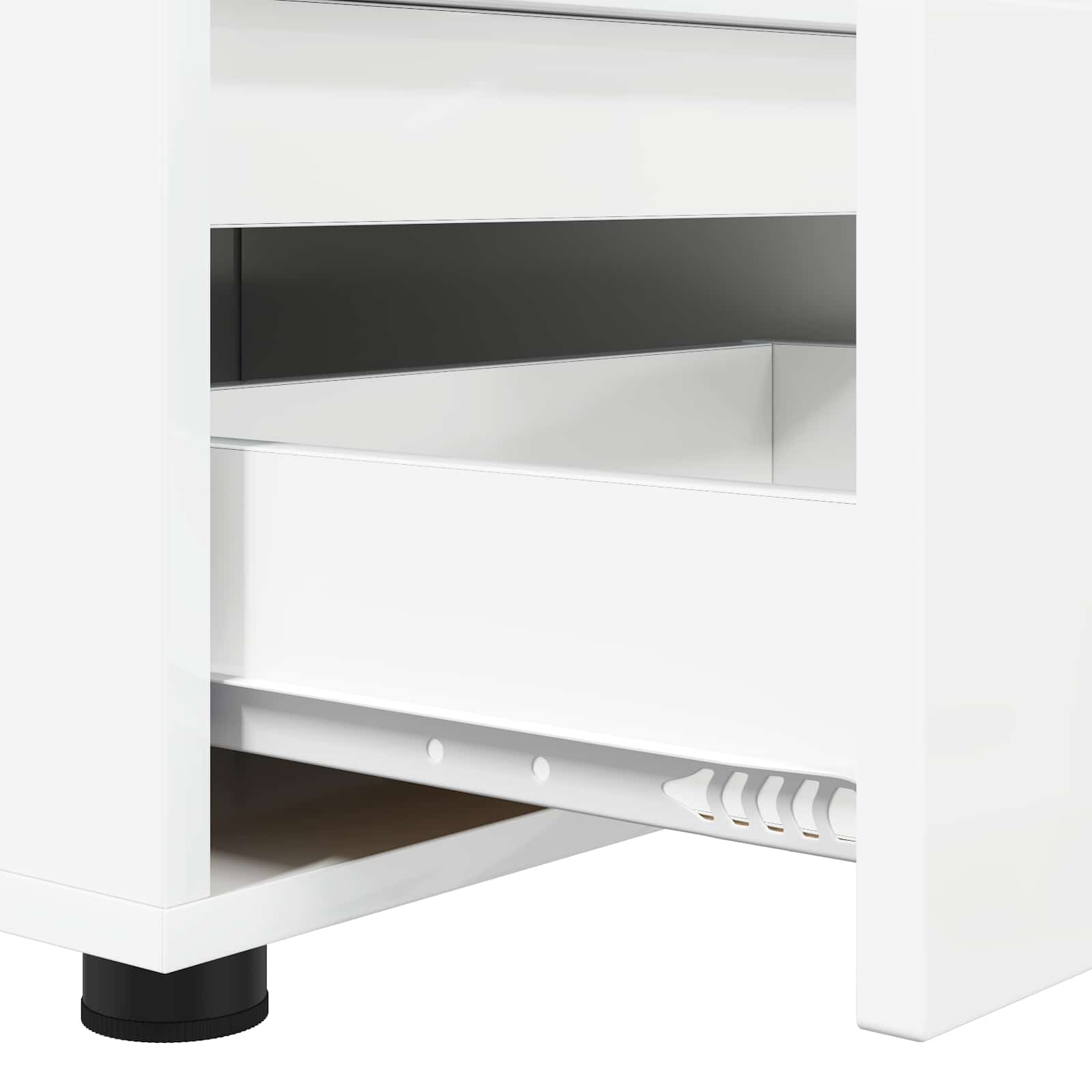 Televizní Skříň 100 X 48 X 43 Cm Vysoce Lesklá Bílá