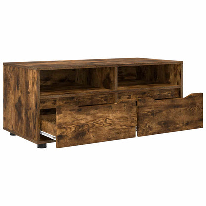 Televizní Skříň 100 X 48 X 43 Cm Kouřový Dub Kompozitní Dřevo