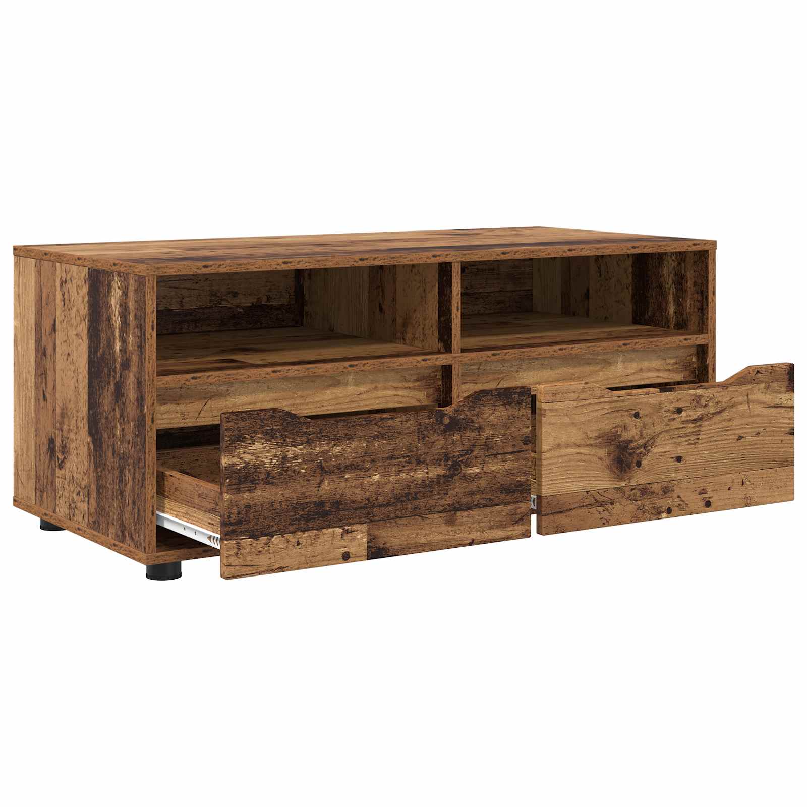 Televizní Skříň 100 X 48 X 43 Cm Staré Dřevo Kompozitní Dřevo