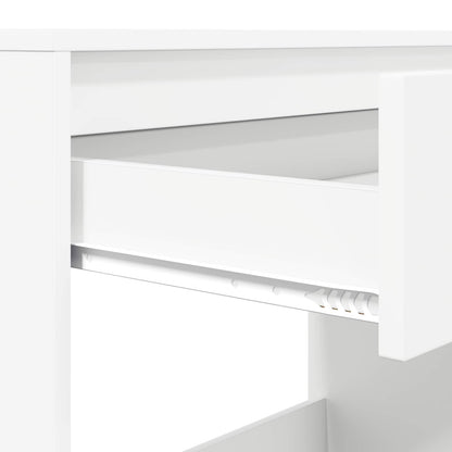 Stůl Se Zásuvkou Bílý 100 X 50 X 78 Cm Dřevěný Materiál