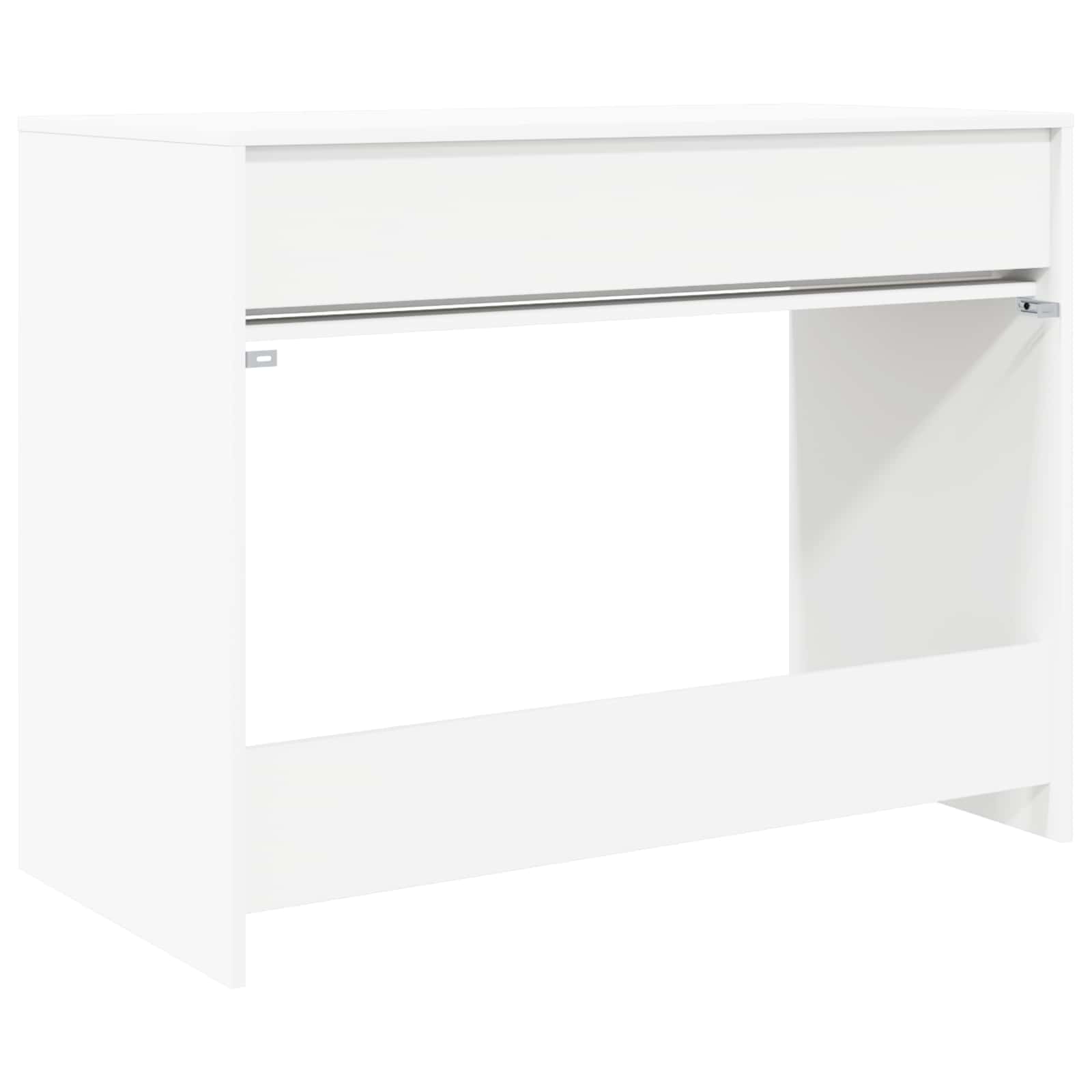 Stůl Se Zásuvkou Bílý 100 X 50 X 78 Cm Dřevěný Materiál