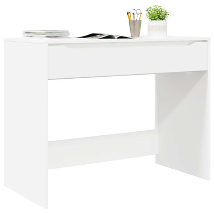 Stůl Se Zásuvkou Bílý 100 X 50 X 78 Cm Dřevěný Materiál