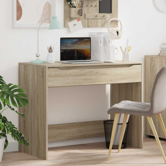 Stůl Se Zásuvkou Sonoma Dub 100 X 50 X 78 Cm Dřevěný Materiál