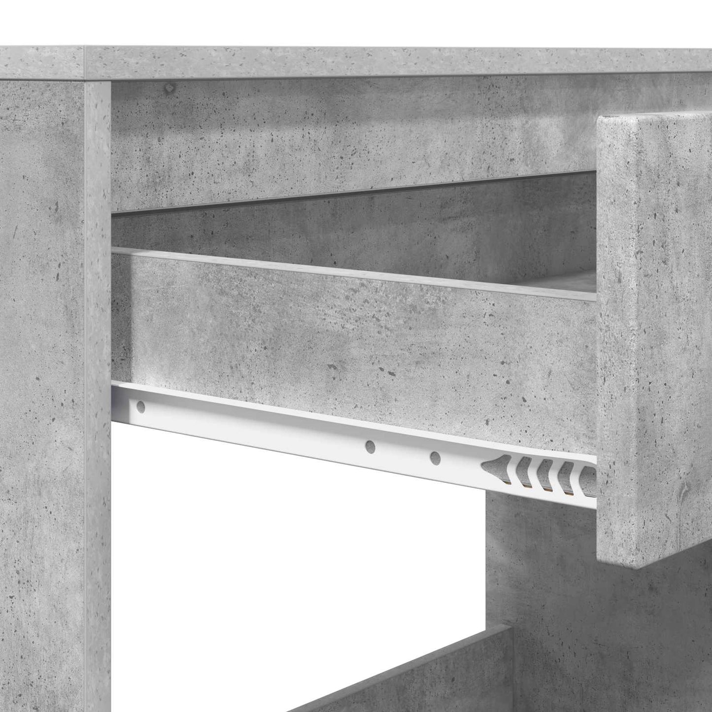 Stůl Betonově Šedá 100 X 50 X 78 Cm Dřevěný Materiál