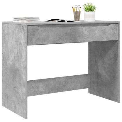 Stůl Betonově Šedá 100 X 50 X 78 Cm Dřevěný Materiál