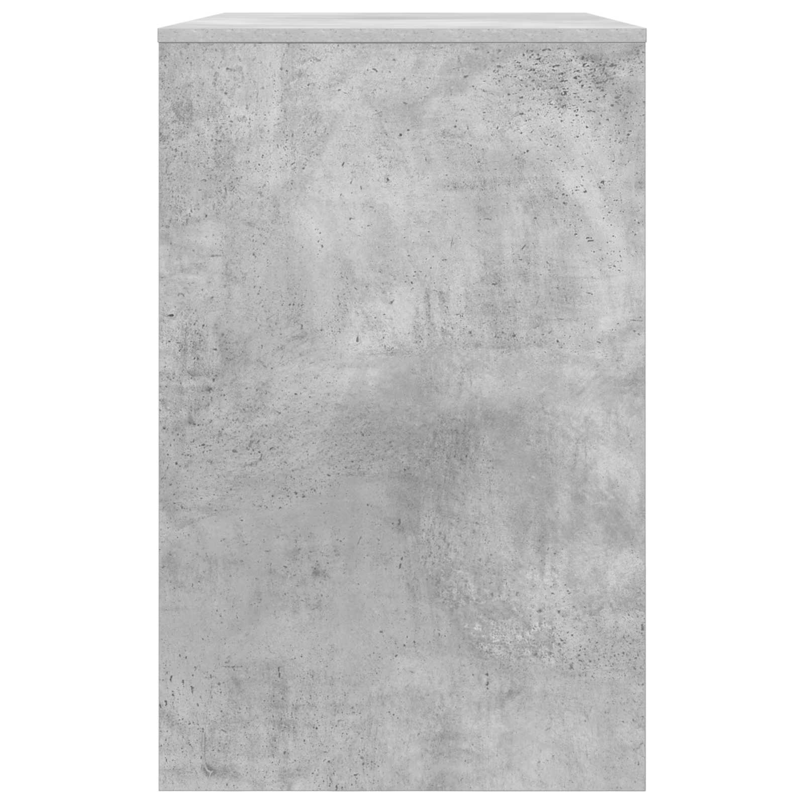 Stůl Betonově Šedá 100 X 50 X 78 Cm Dřevěný Materiál