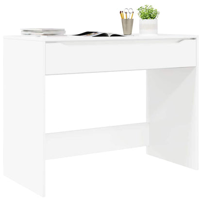 Stůl Vysoký Lesklý Bílý 100 X 50 X 78 Cm Dřevěný Materiál