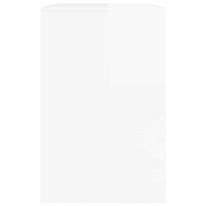 Stůl Vysoký Lesklý Bílý 100 X 50 X 78 Cm Dřevěný Materiál