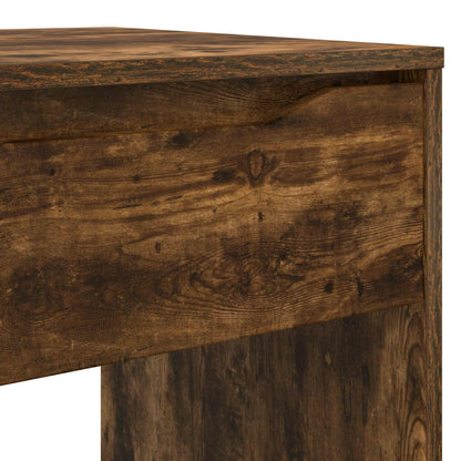 Stůl S Šuplíkem Uzený Dub 100 X 50 X 78 Cm Dřevěný Materiál