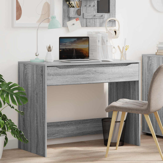 Stůl Se Zásuvkou Šedá Sonoma 100 X 50 X 78 Cm Dřevěný Materiál