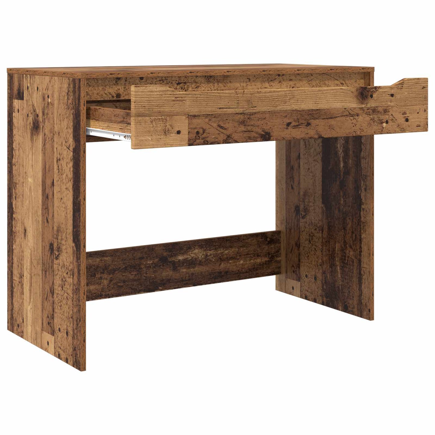 Stůl Se Zásuvkou Staré Dřevo 100 X 50 X 78 Cm Dřevěný Materiál