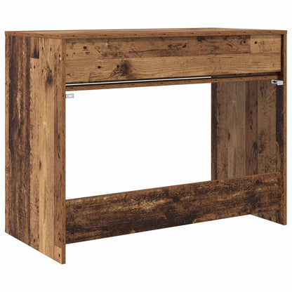 Stůl Se Zásuvkou Staré Dřevo 100 X 50 X 78 Cm Dřevěný Materiál