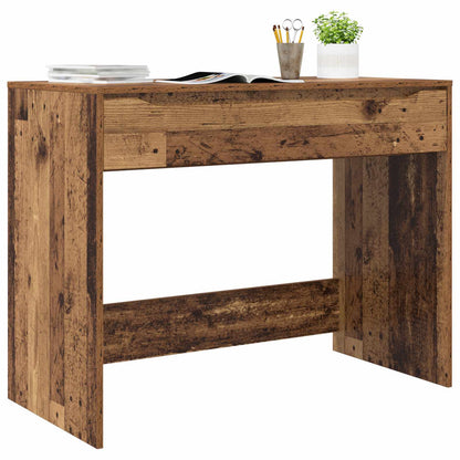 Stůl Se Zásuvkou Staré Dřevo 100 X 50 X 78 Cm Dřevěný Materiál