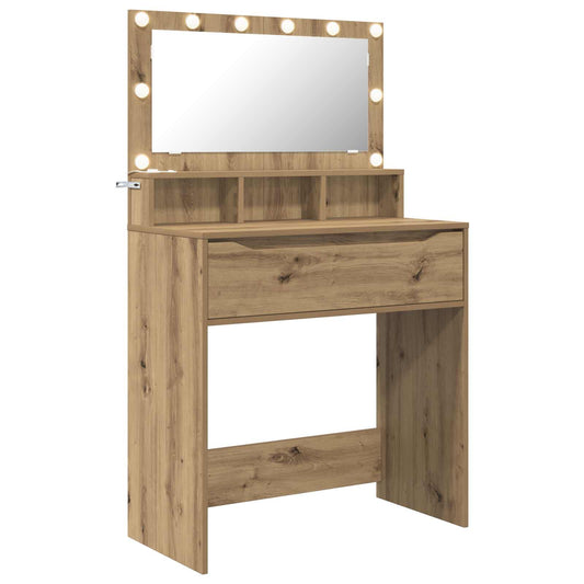 Toaletní Stolky Do Ložnice Artisanový Dub 80 X 39,6 X 135 Cm