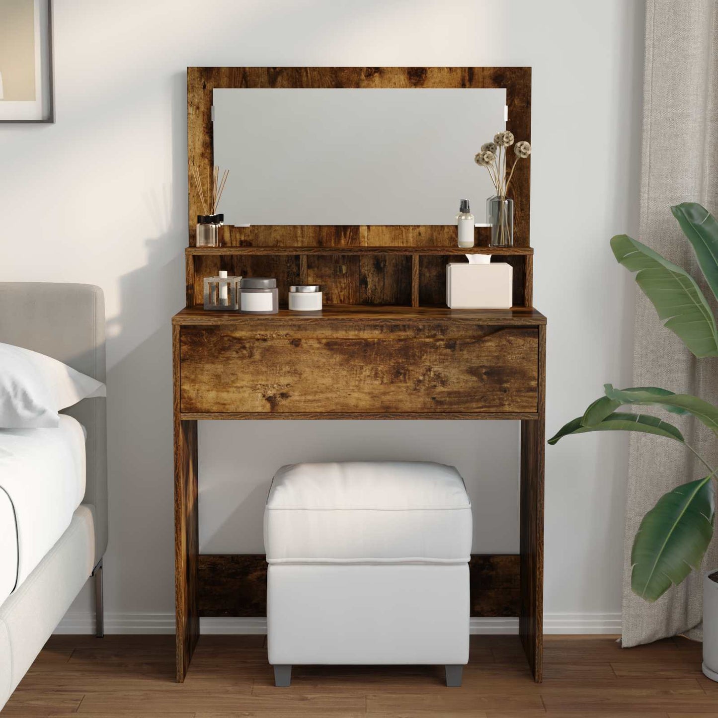 Toaletní Stolky Do Ložnice Kouřový Dub 80 X 39,6 X 135 Cm