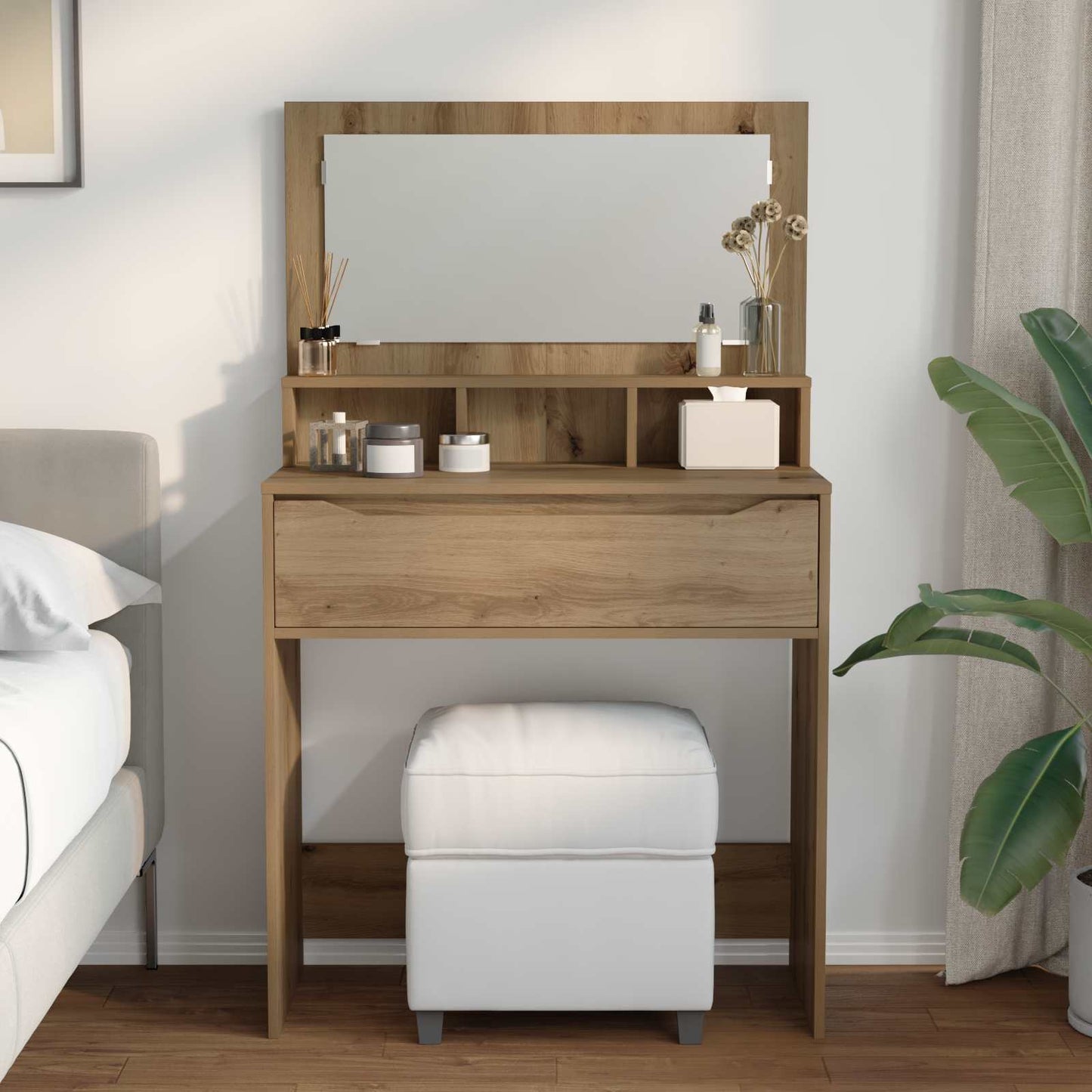 Toaletní Stolky Do Ložnice Artisanový Dub 80 X 39,6 X 135 Cm