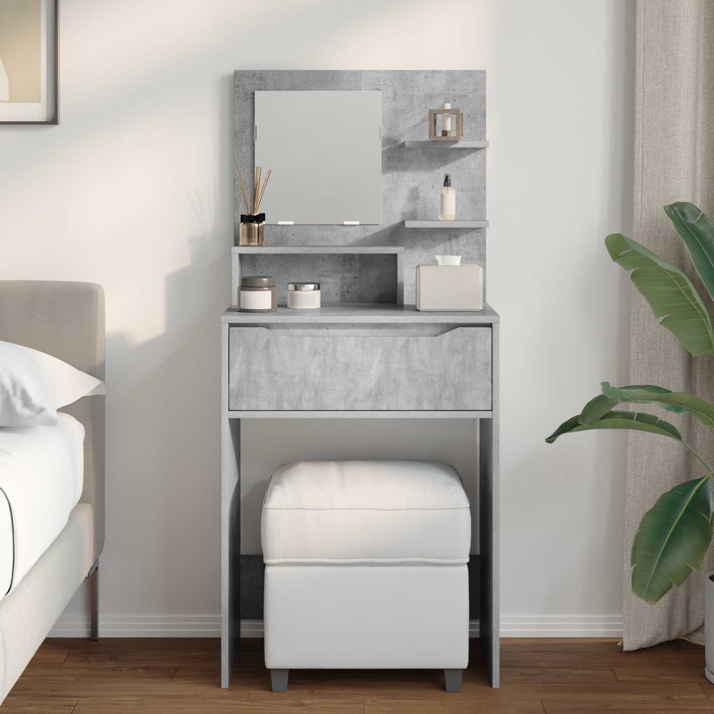 Toaletní Stolky Do Ložnice Betonově Šedá 80 X 39,6 X 135 Cm