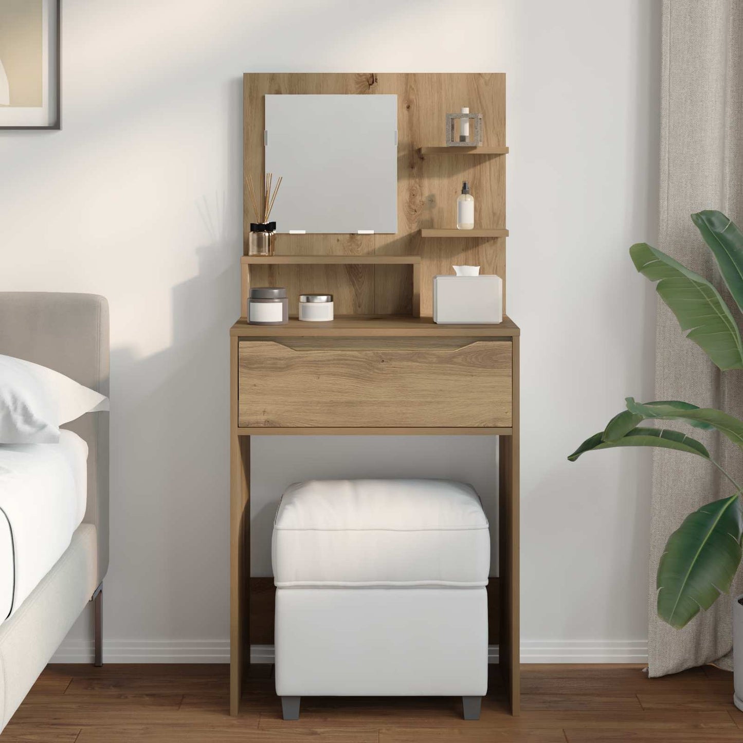 Toaletní Stolky Do Ložnice Artisanový Dub 80 X 39,6 X 135 Cm