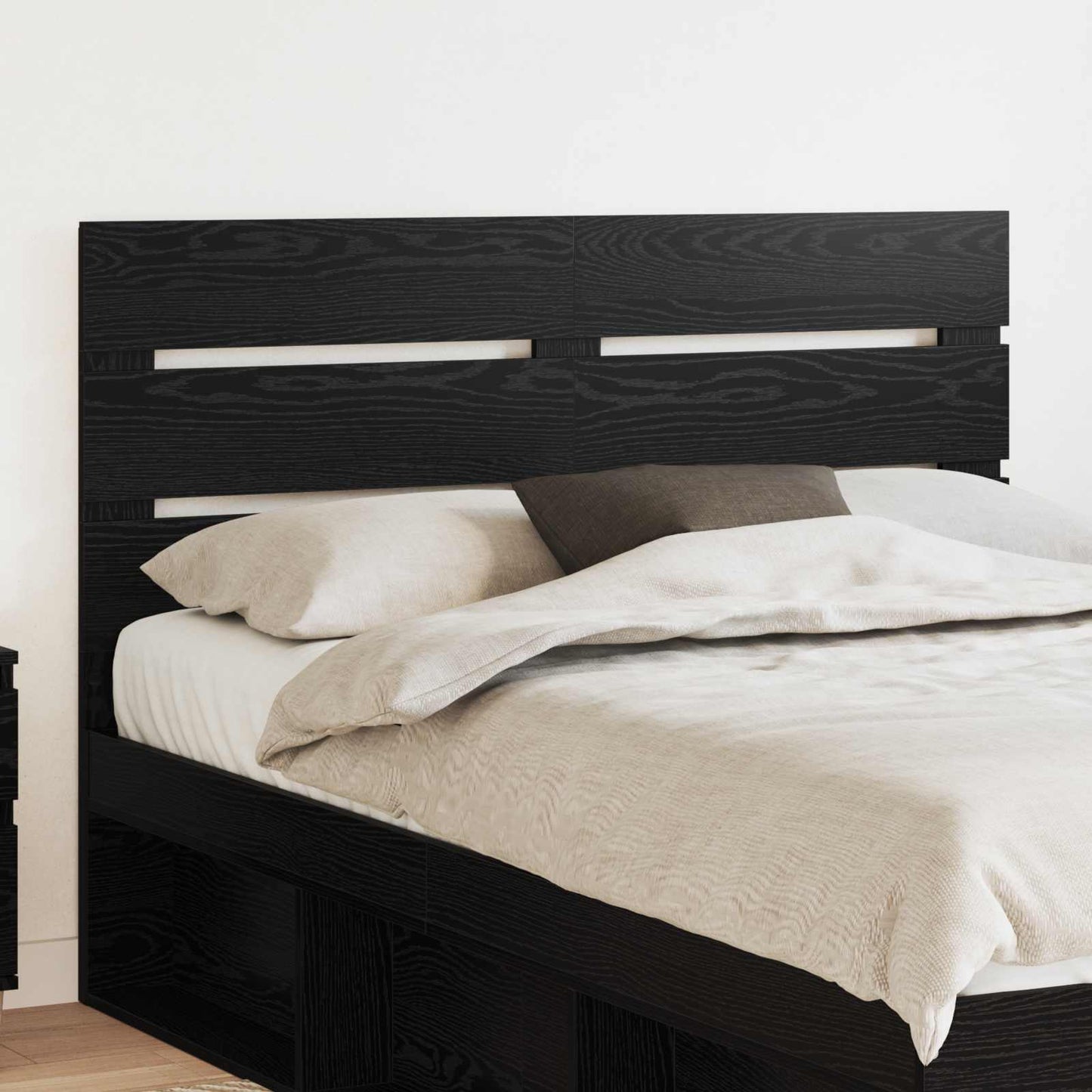Čelo Postele Černý Dub Kompozitní Dřevo