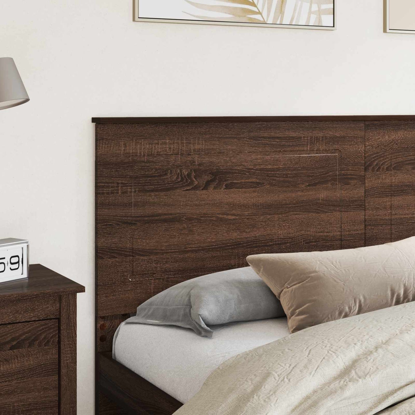 Čelo Postele Hnědý Dub 100 Cm Dřevěný Materiál
