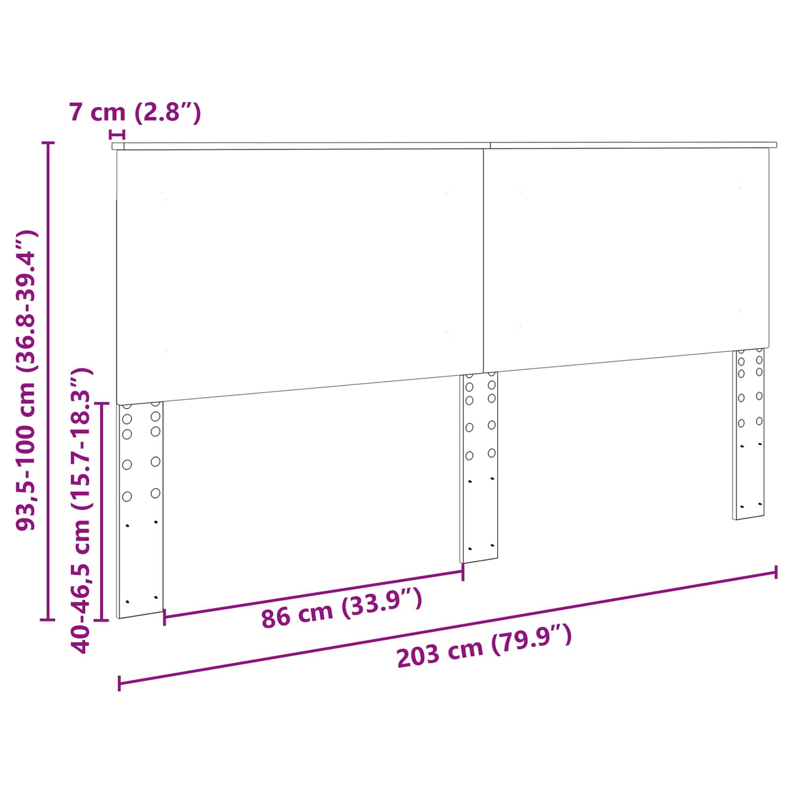 Čelo Postele Hnědý Dub 100 Cm Dřevěný Materiál
