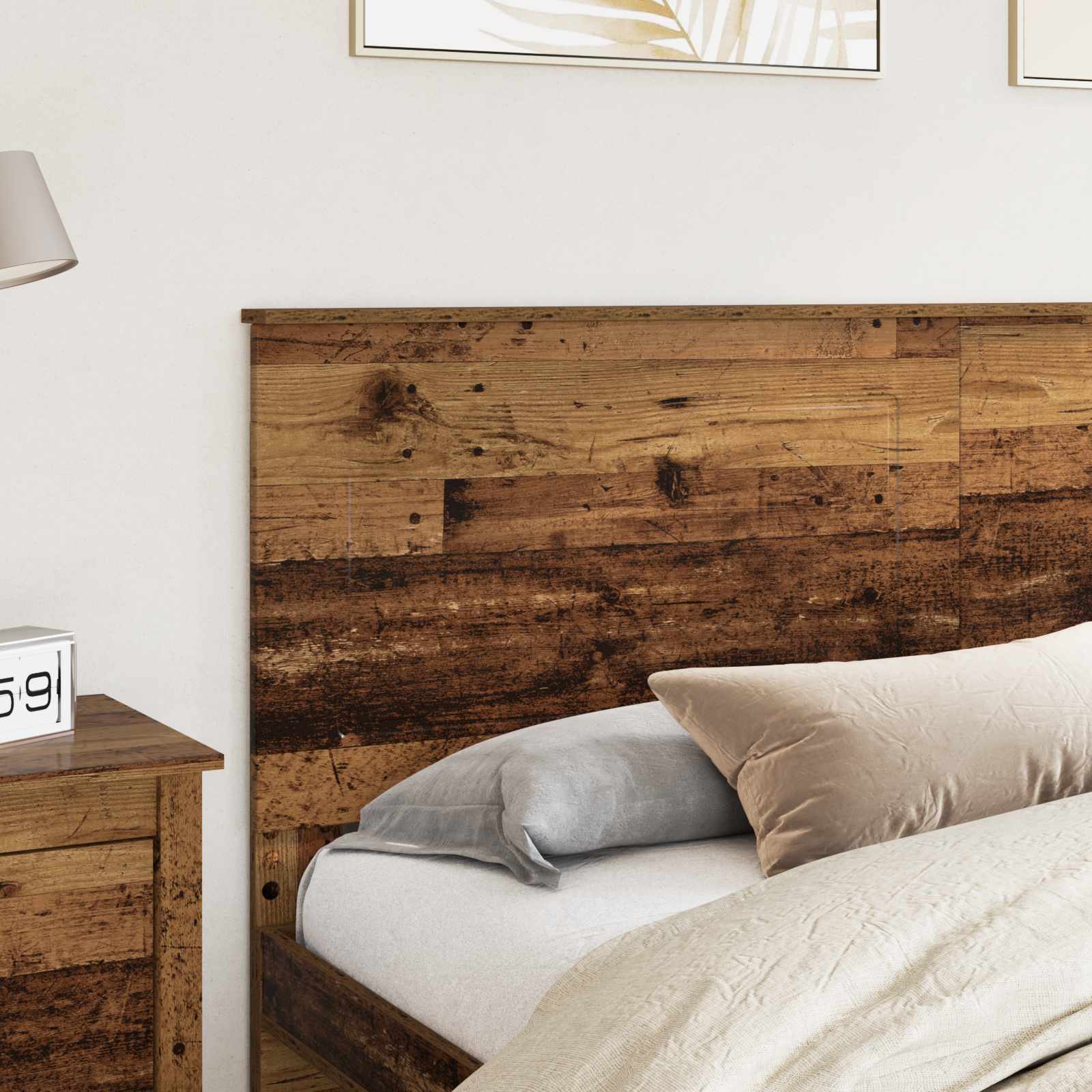 Čelo Postele Staré Dřevo 100 Cm Dřevěný Materiál