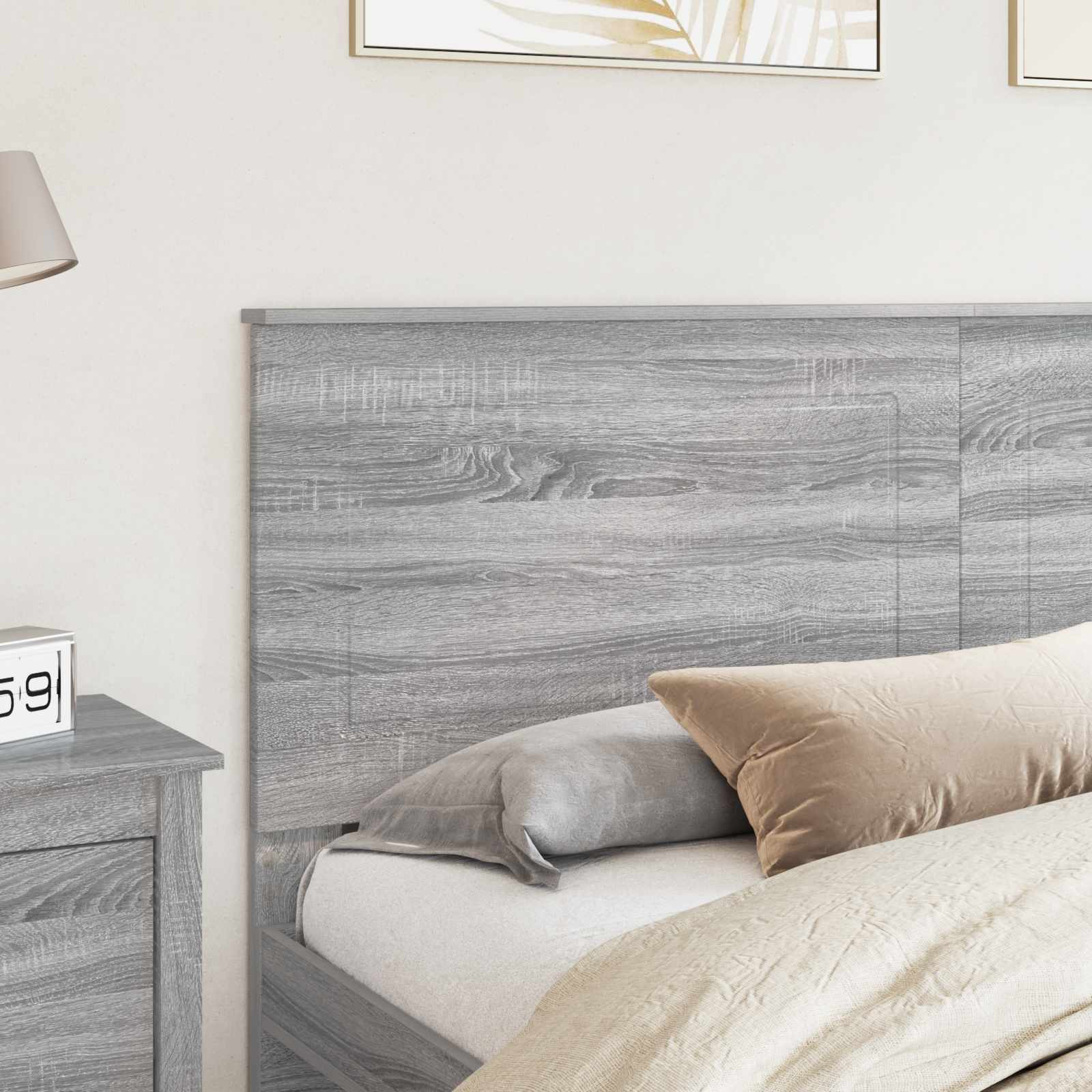 Čelo Postele Šedá Sonoma 100 Cm Dřevěný Materiál