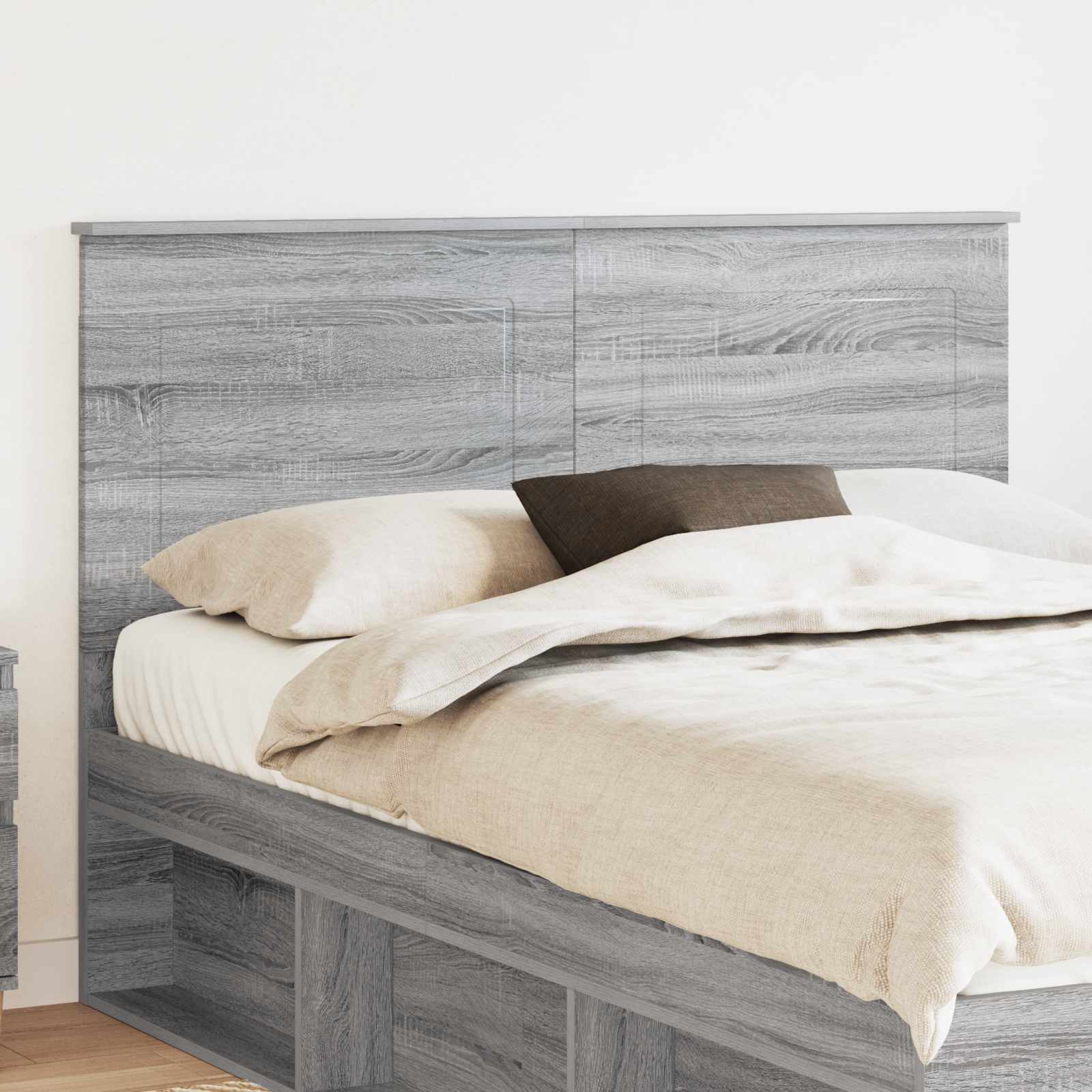 Čelo Postele Šedá Sonoma 100 Cm Dřevěný Materiál