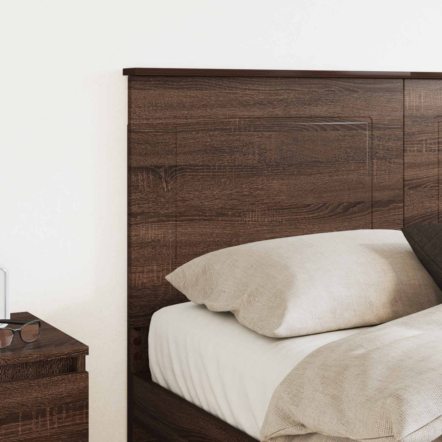 Čelo Postele Hnědý Dub 100 Cm Dřevěný Materiál