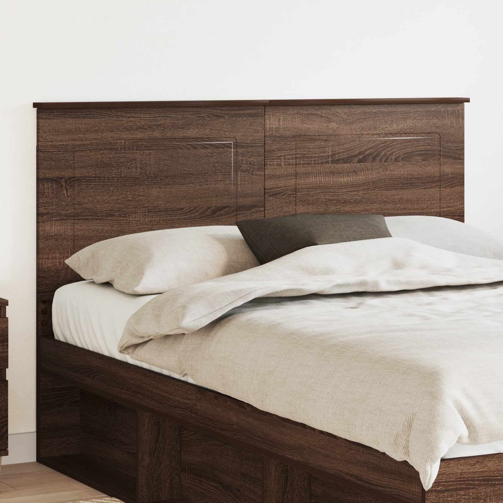 Čelo Postele Hnědý Dub 100 Cm Dřevěný Materiál