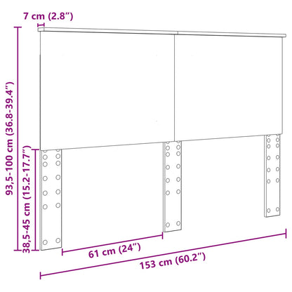 Čelo Postele Černý Dub 100 Cm Dřevěný Materiál