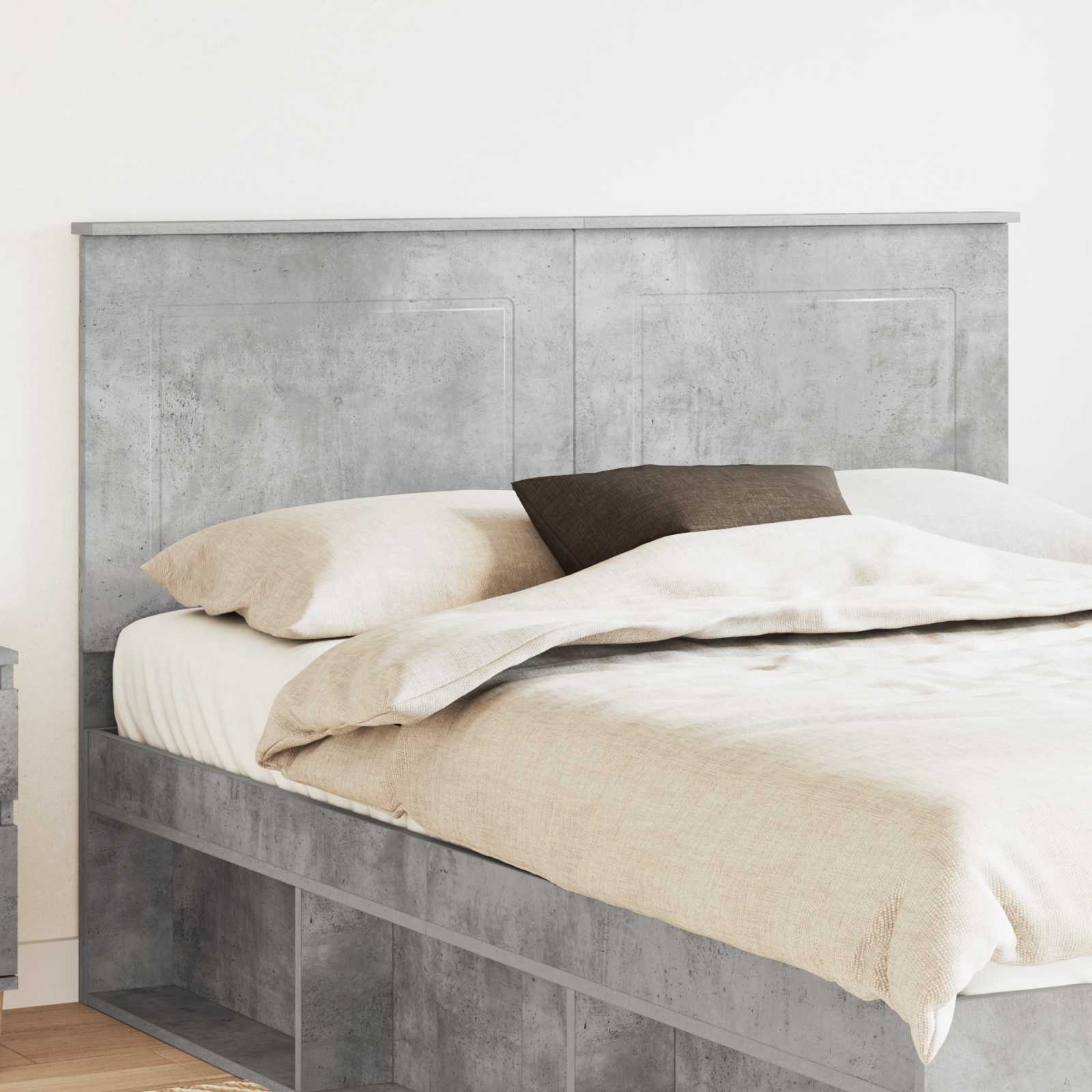 Čelo Postele Betonově Šedá 100 Cm Dřevěný Materiál