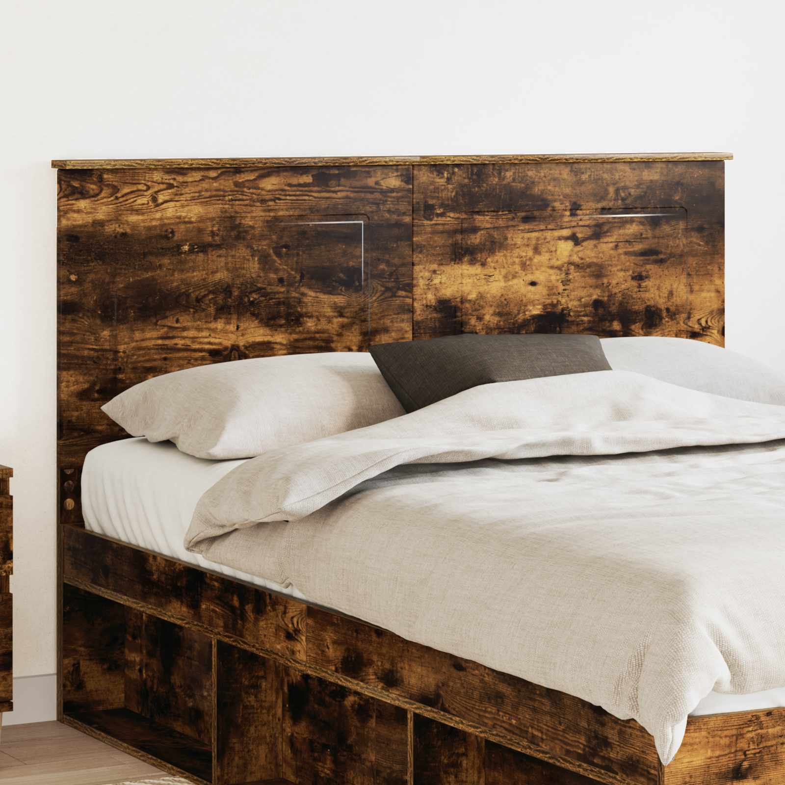 Čelo Postele Uzený Dub 100 Cm Dřevěný Materiál