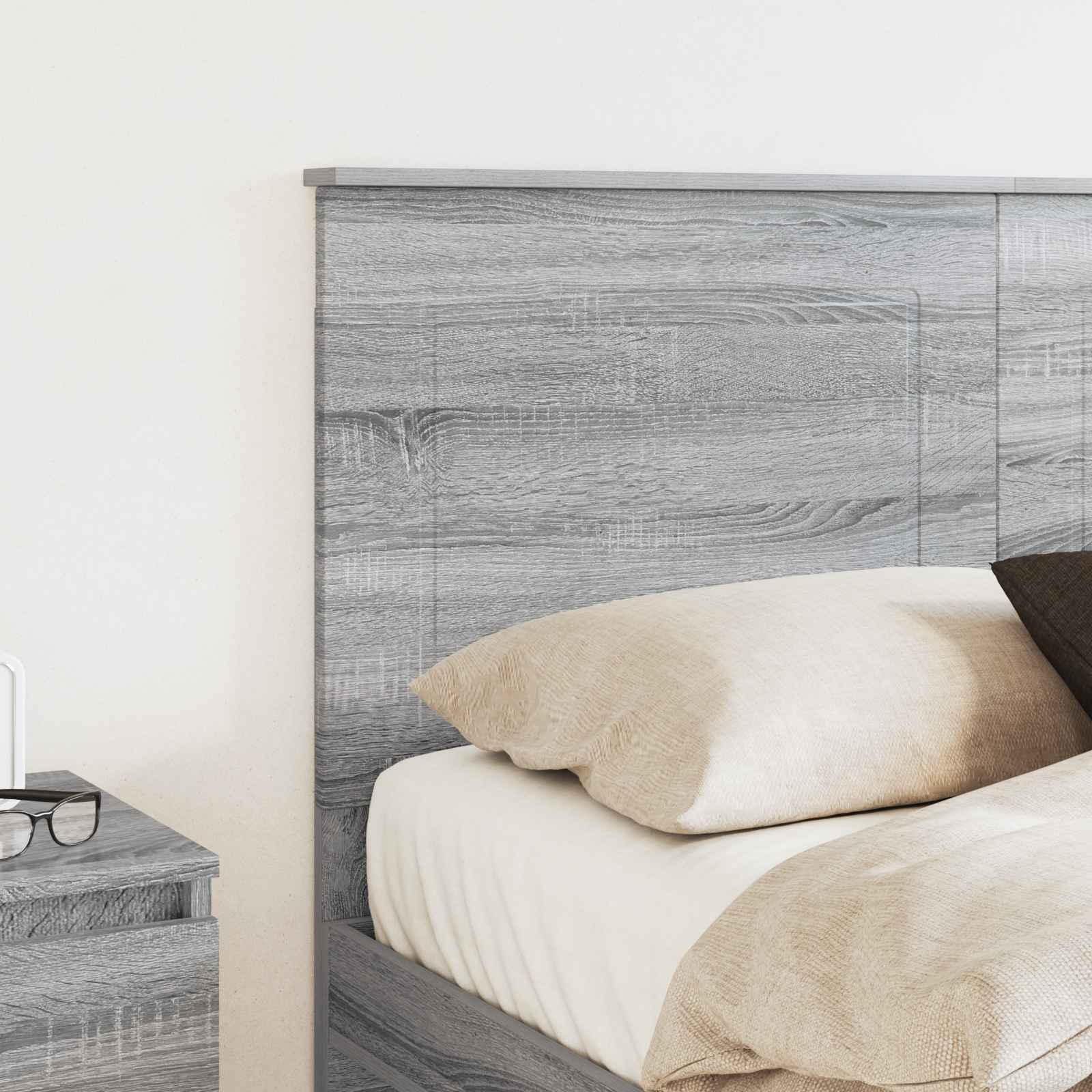 Čelo Postele Šedá Sonoma 100 Cm Dřevěný Materiál