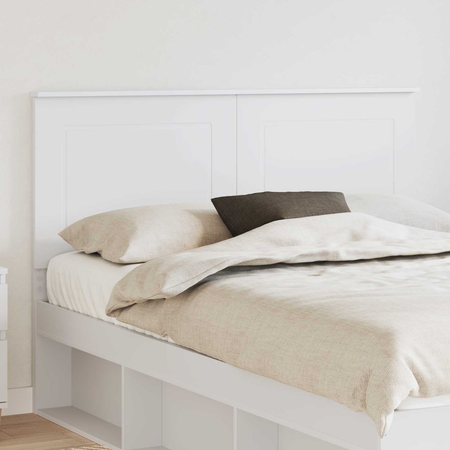 Čelo Postele Bílý 100 Cm Dřevěný Materiál