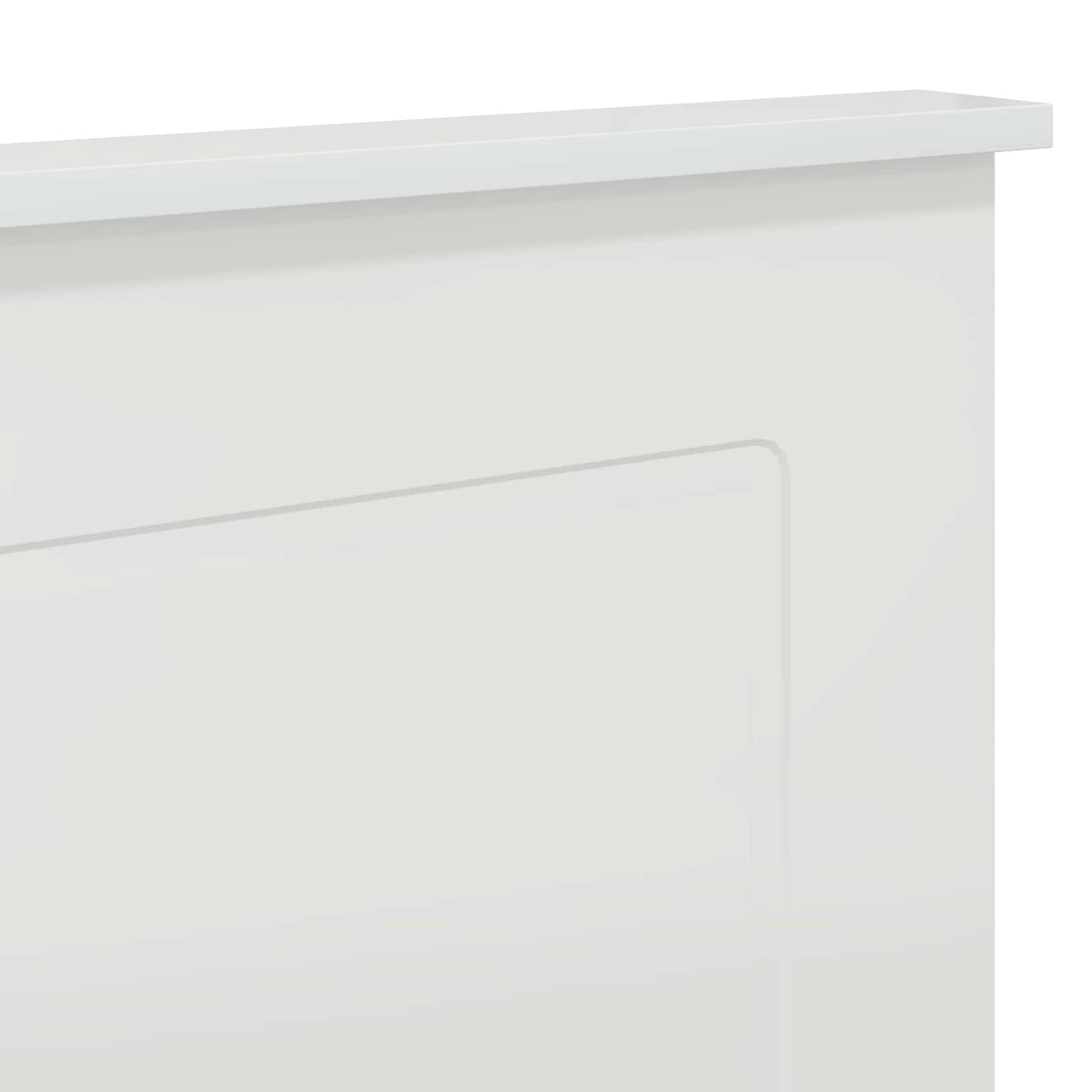 Čelo Postele Lesklá Bílá 100 Cm Dřevěný Materiál