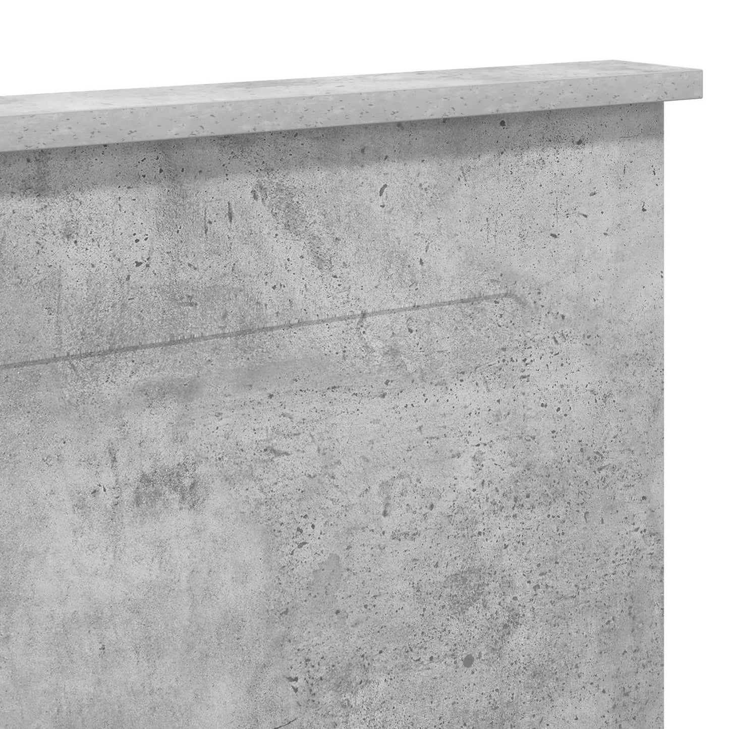Čelo Postele Betonově Šedá 100 Cm Dřevěný Materiál