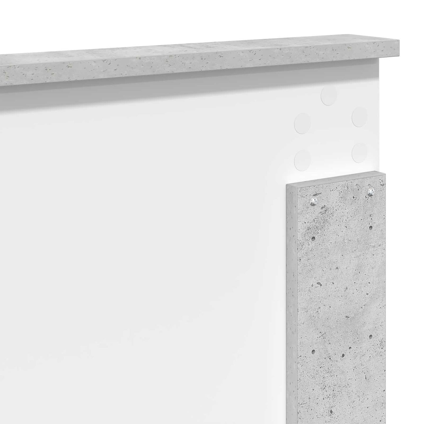 Čelo Postele Betonově Šedá 100 Cm Dřevěný Materiál