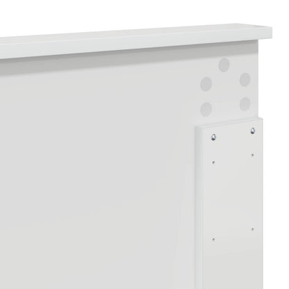 Čelo Postele Lesklá Bílá 100 Cm Dřevěný Materiál