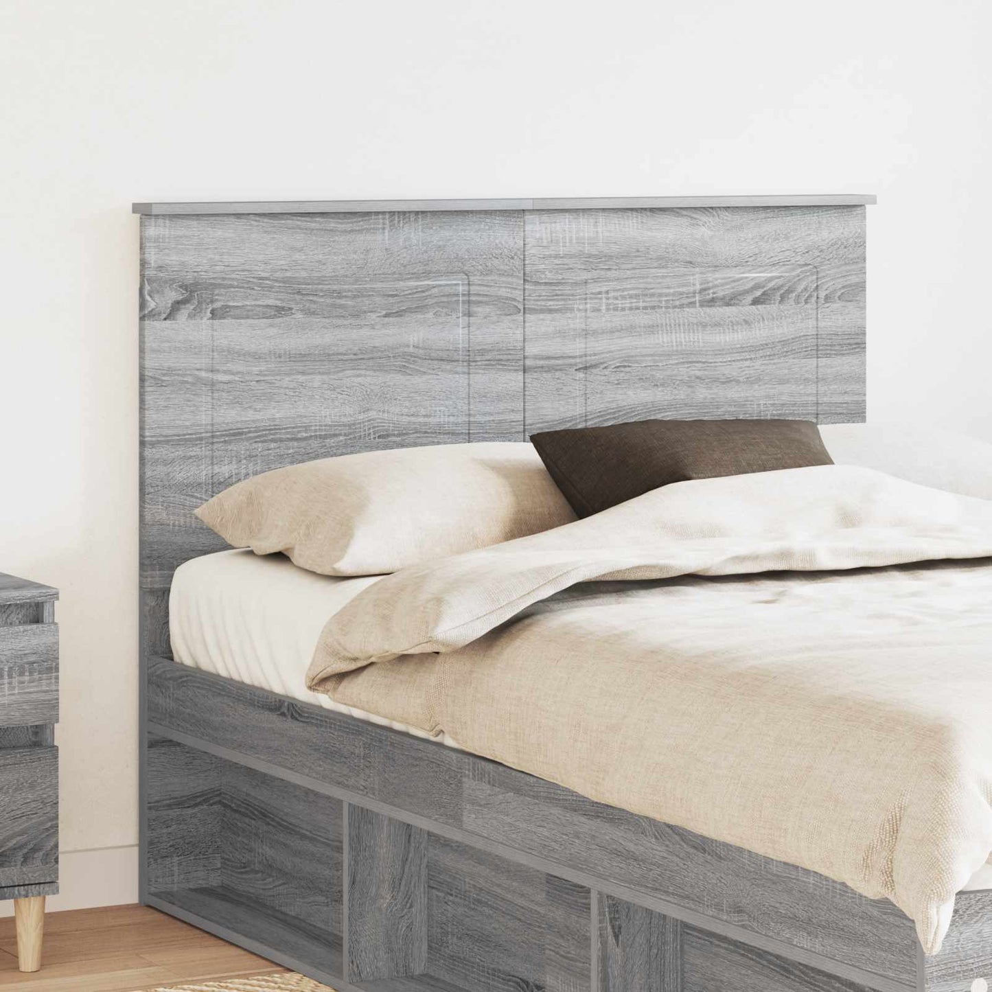 Čelo Postele Šedá Sonoma 100 Cm Dřevěný Materiál