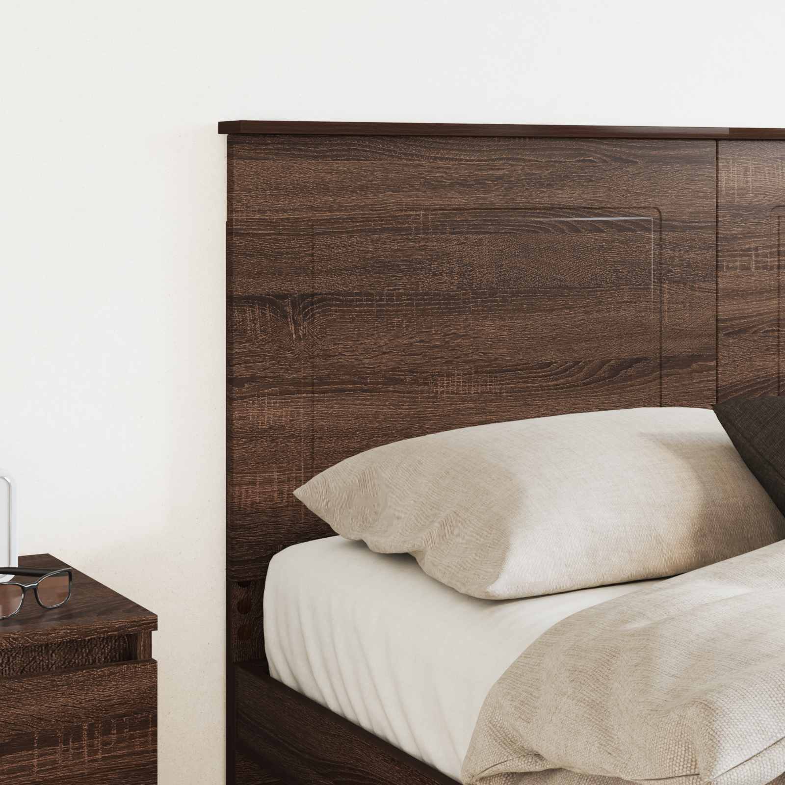 Čelo Postele Hnědý Dub 100 Cm Dřevěný Materiál